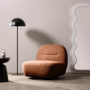 Fotel obrotowy Bonita miedziany, boucle