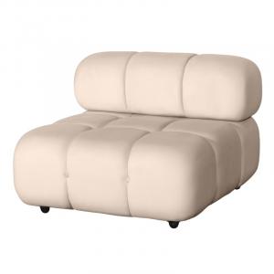 OU-1568 Moduł środkowy Fluf Big 96 cm jasnobeżowy, welurowy