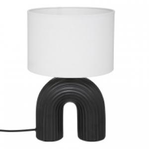 Lampa stołowa Eidel, biała/czarna, kamionka