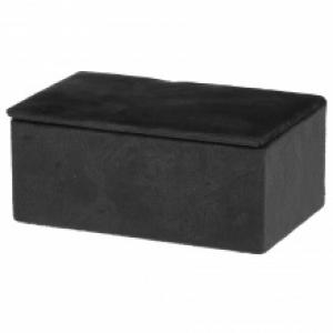 Szkatułka welurowa Marbella 15x9x6 cm, czarna