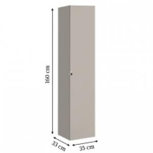 Szafka łazienkowa słupek Santa Fe Taupe 160 cm, szarobrązowa