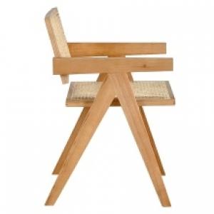 Krzesło drewniane Freja z plecionką wiedeńską, rattan, naturalne