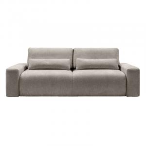 Sofa z funkcją spania i pojemnikiem Mochi, brązowoszara