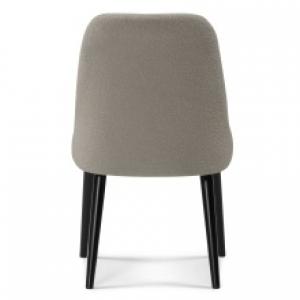 Krzesło tapicerowane Tillo brązowe/czarne, boucle, drewno bukowe