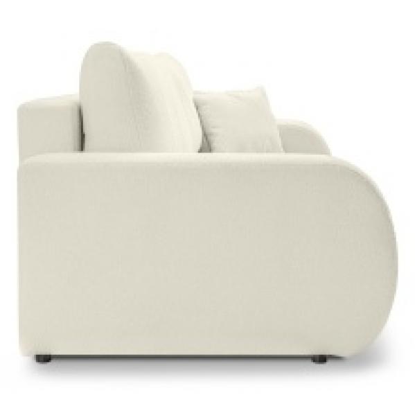 Sofa rozkładana Baloo z pojemnikiem, kremowa, boucle