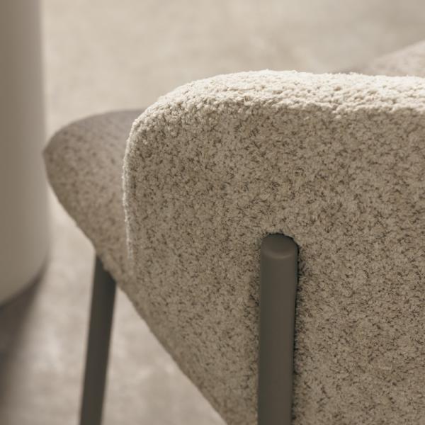 OU-1653 Krzesło tapicerowane Safira beżowe, boucle