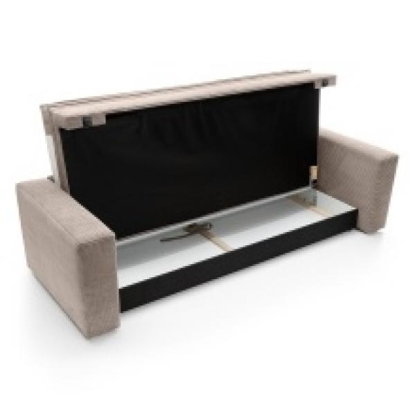Sofa z funkcją spania i pojemnikiem Tilia