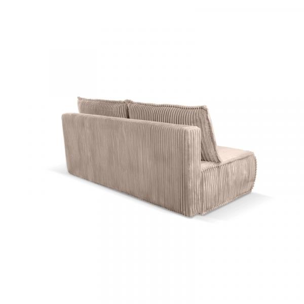 OU-1535 Sofa rozkładana Sofuto z pojemnikiem, ciemnobeżowa, sztruks