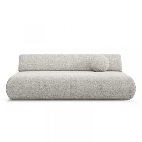 Sofa z funkcją spania i pojemnikiem Puente, szarobeżowa, obłe kształty