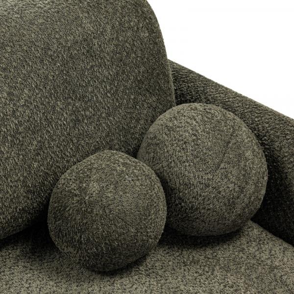 Sofa z funkcją spania i pojemnikiem Nest, zielona