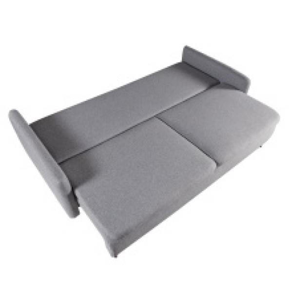 Sofa rozkładana Prasto z pojemnikiem, szara