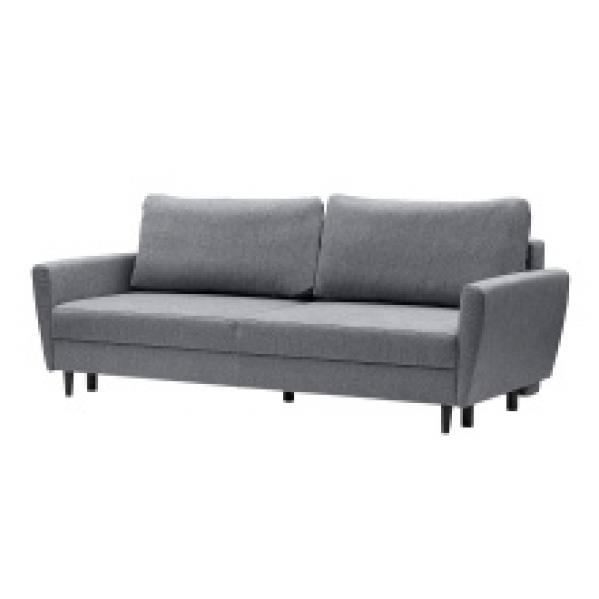 Sofa rozkładana Plum z pojemnikiem, ciemnoszara