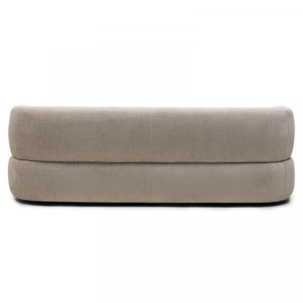 Sofa do salonu Tiubo jasnobeżowa, obłe kształty