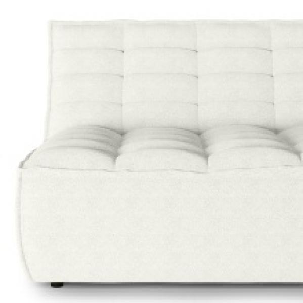 Sofa 2-osobowa do salonu Lazy, kremowa, welur
