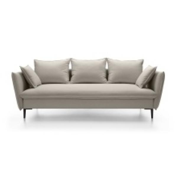 Sofa rozkładana Gloss, z pojemnikiem, beżowa