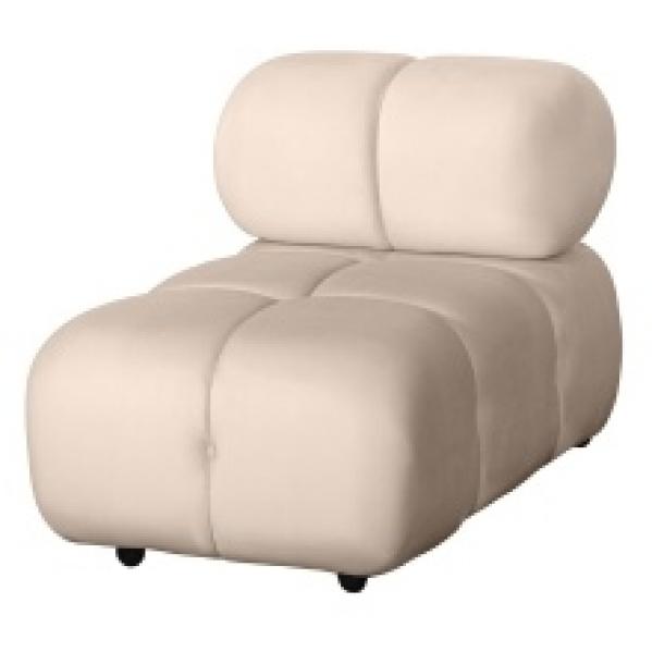 Moduł środkowy Fluf Big 65 cm jasnobeżowy, welurowy