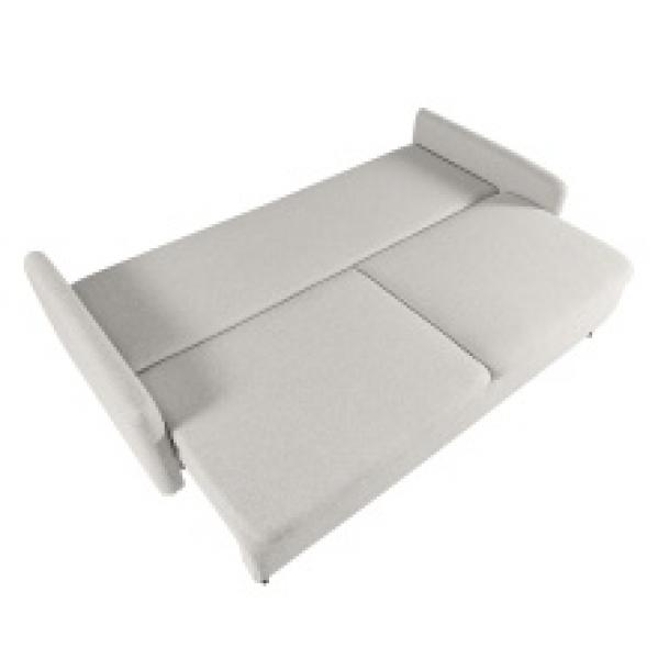 Sofa rozkładana Prasto z pojemnikiem, jasnobeżowa