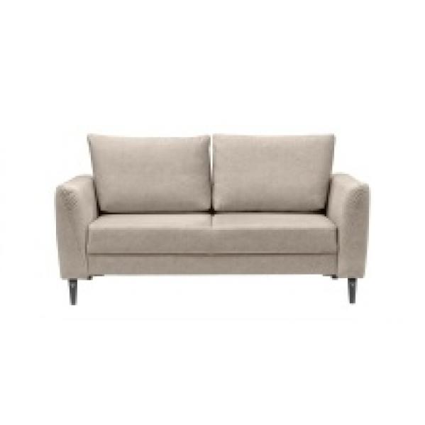 Sofa rozkładana Prato, beżowoszara, welurowa