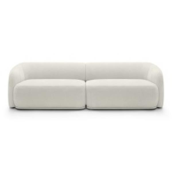 Sofa modułowa Nobo, kremowa, obłe kształty