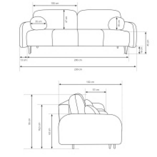 Sofa rozkładana Cloud z pojemnikiem