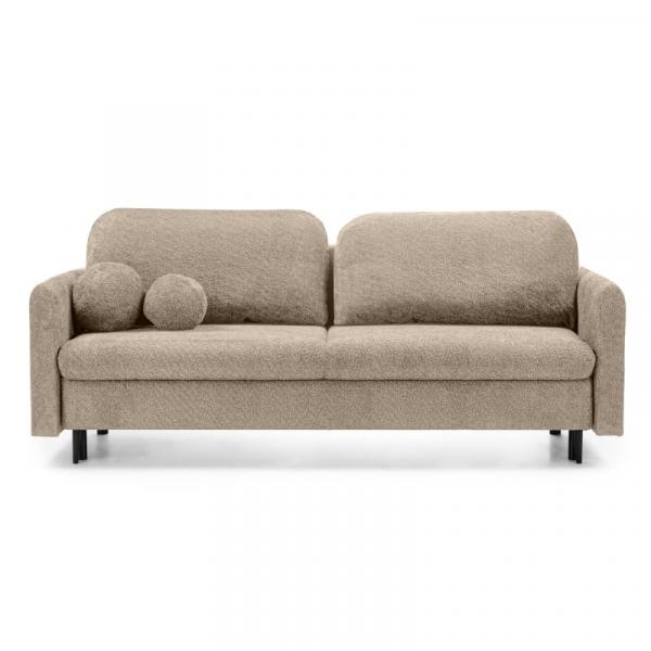 Sofa z funkcją spania i pojemnikiem Nest, jasnobrązowa