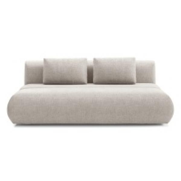 Sofa z funkcją spania Dot jasnobeżowa, obłe kształty