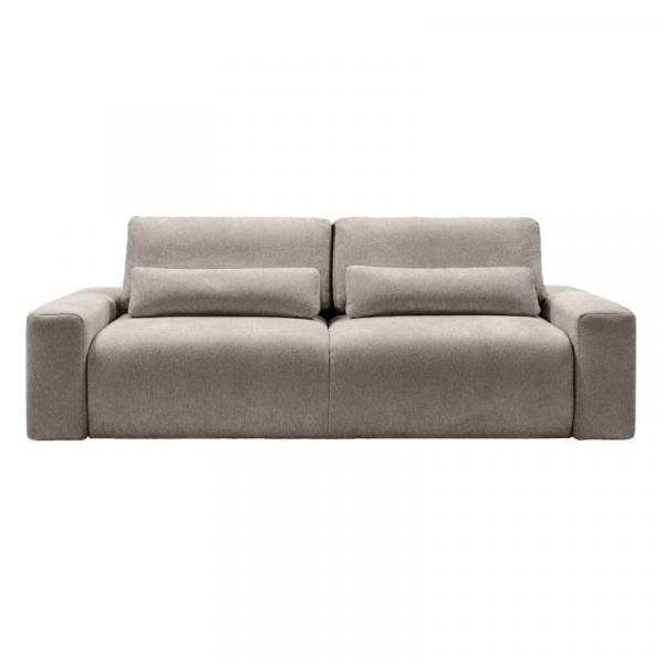 Sofa z funkcją spania i pojemnikiem Mochi, brązowoszara