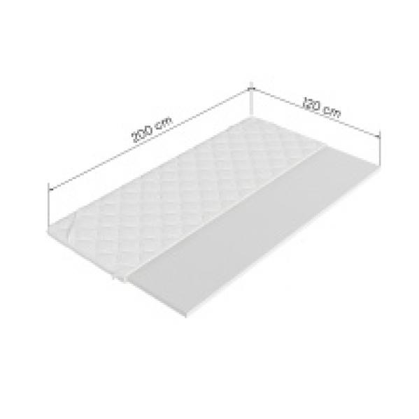 Materac nawierzchniowy topper Cosina 120x200 cm z pianką wysokoelastyczną i pokrowcem 4 cm H3