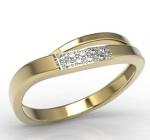 Pierścionek z żółtego złota z diamentami LP-97Z-R