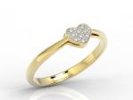 Pierścionek z żółtego złota z brylantami 0,045 ct wzór LP-40Z-R
