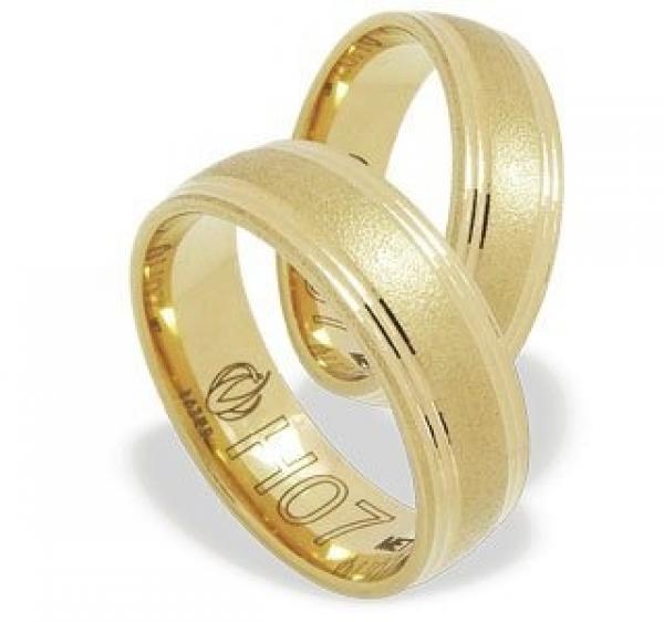 Obrączka z żółtego złota ŁH-07Z-light-m