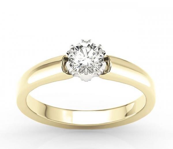 Pierścionek ze złota z brylantem 0,80ct F/VVS1, BP-2180ZB