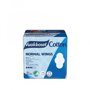 Vuokkoset, COTTON, NORMAL WINGS, Podpaski ze skrzydełkami, 12 szt.