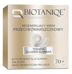 Biotaniqe, Terapia Śluzem Ślimaka, Regenerujący Krem Przeciwzmarszczkowy 70+, 50 ml