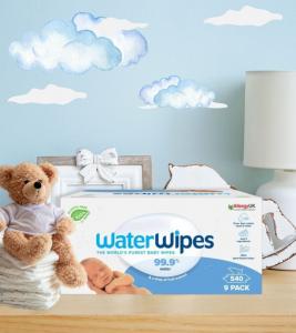 WaterWipes BIO - Chusteczki nawilżane wodne - 9x60szt.