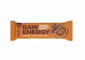 Bombus − Raw Energy, baton z pomarańczą i ziarnami kakao bezgl. − 50 g