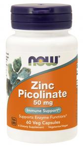 Now Foods − Zinc Picolinate, pikolinian cynku 50 mg − 60 kaps.