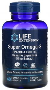 Super Omega-3 EPA/DHA z Lignanami Sezamowymi i Ekstraktem z Oliwek (60 kaps.)