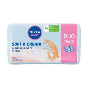 Baby Soft & Cream chusteczki biodegradowalne 2x57szt