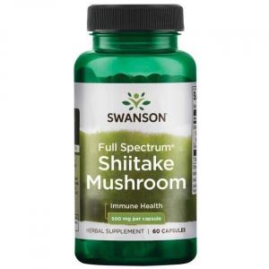 SWANSON Shiitake Mushroom 500mg, 60kaps.