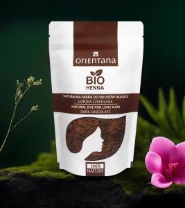 Orientana - Naturalna farba do włosów długich. Bio Henna Gorzka czekolada - 100 g