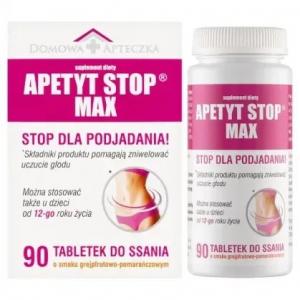 Apetyt Stop Max, smak grejfrutowo-pomarańczowy, 90 tabletek do ssania