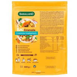 Bakalland BA! Granola 5 owoców tropikalnych 300g pełnoziarnista