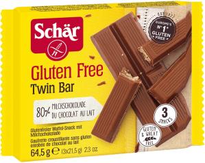 Schar -Twin bar, wafelki w czekoladzie bezglutenowe - 3x21.5 g