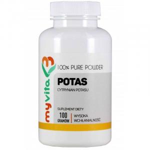 MyVita − Potas, cytrynian potasu w proszku − 100 g