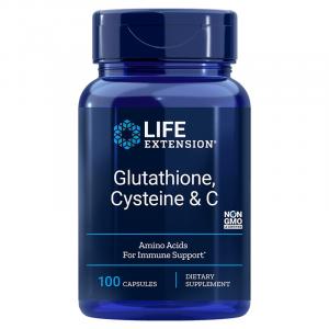 Life Extension − L-Glutation + L-Cysteina + Witamina C − 100 kaps.