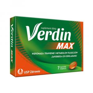 Verdin MAX wspomaga trawienie i metabolizm tłuszczu 7 kaps.