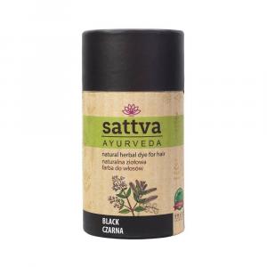 Sattva - Henna Naturalna ziołowa farba do włosów Czarny 150g