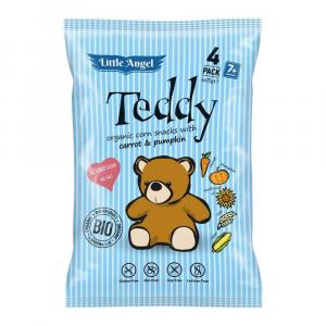Little Angel − Teddy, chrupki kukurydziane marchew dynia − 4 x 15 g