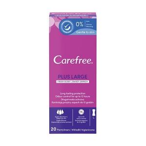 Carefree – Wkładki higieniczne Plus Large Fresh – 20 sztuk